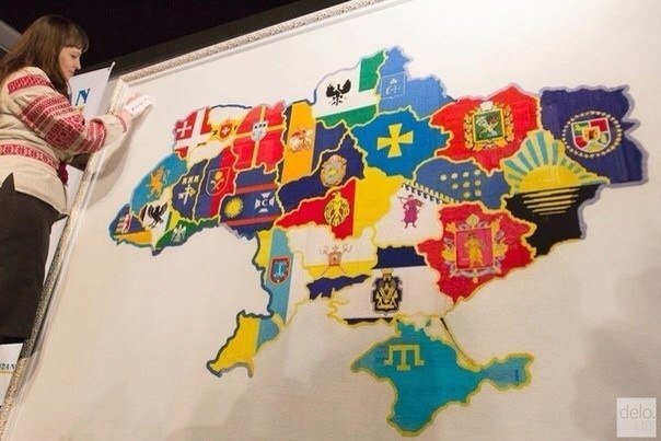 вышитая карта украины