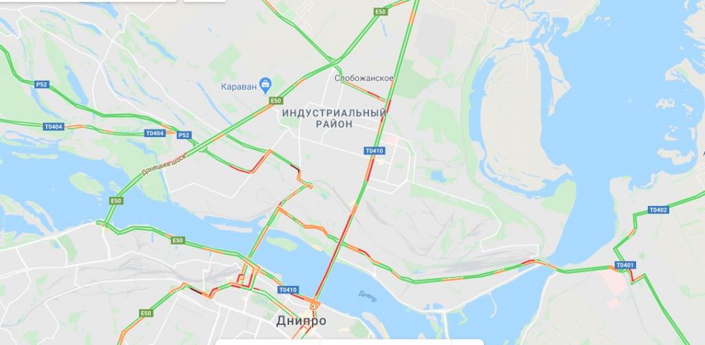 Новости Днепра про Пробки на улицах Днепра: куда не стоит ехать