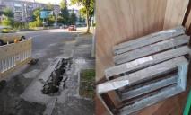 В Днепре из не успевшего застыть бетона украли новые ливневки