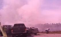 Все в дыму: на трассе Днепр-Запорожье произошло ДТП с 5 авто