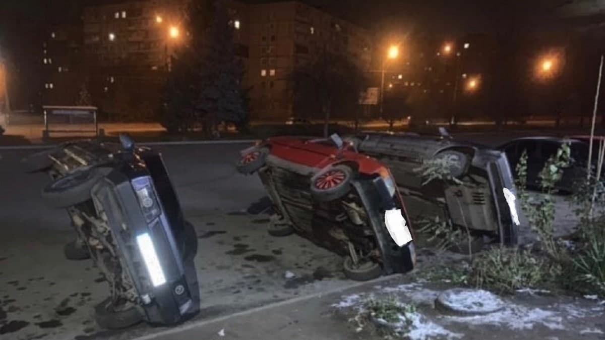 Новости Днепра про 13-й подвиг Геракла: в Кривом Роге мужчина руками перевернул три авто на бок