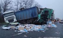 На трассе Днепр – Николаев столкнулись две фуры: один водитель погиб