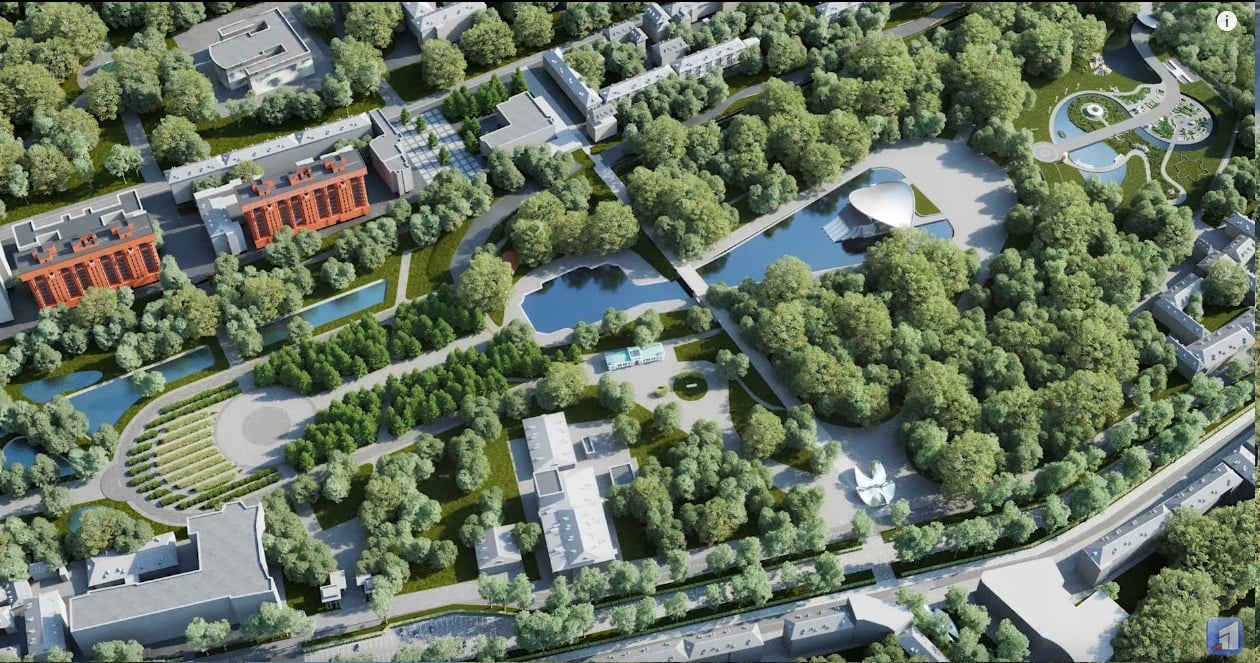 Новости Днепра про Два новых озера и футуристичные формы: в Сети опубликовали проект реконструкции парка Глобы