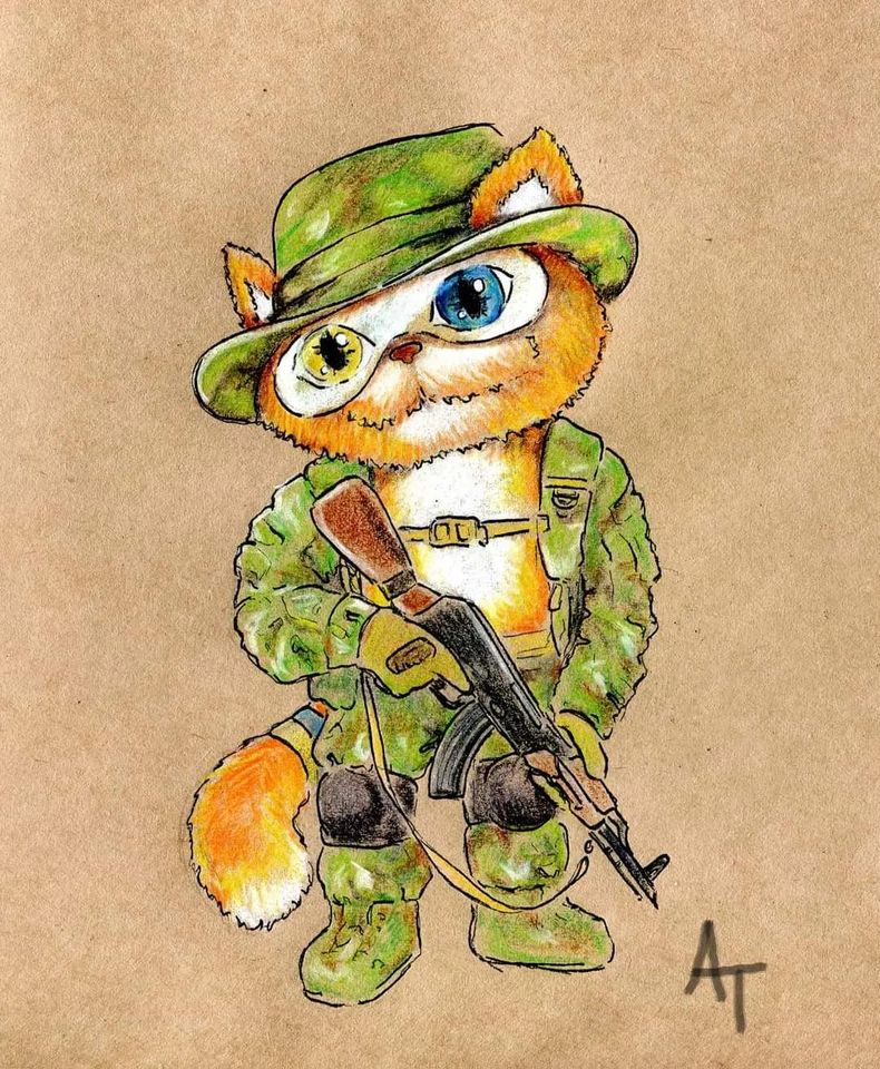 Новости Днепра про Художница из Днепра создала серию рисунков о котиках-защитниках