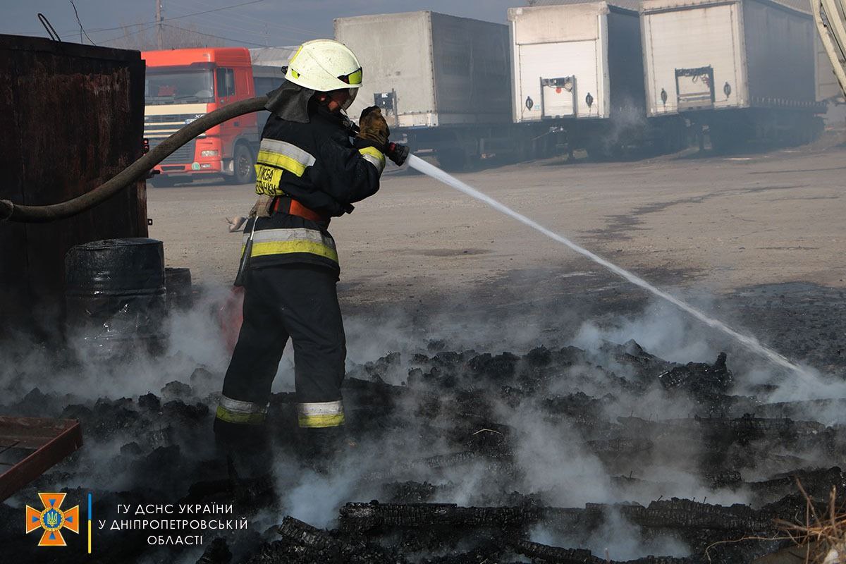Новости Днепра про В Днепре на территории предприятия возник пожар из-за горящего сухостоя