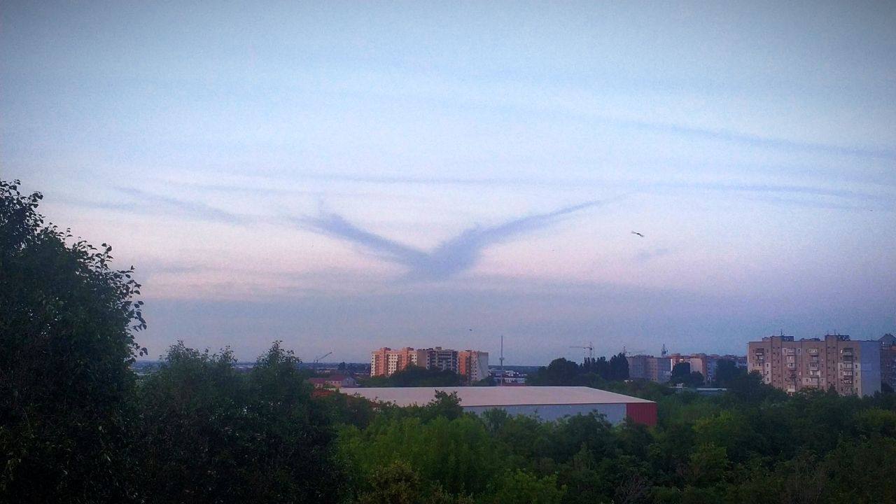 Новости Днепра про Хороший знак: в небе над Днепром заметили гигантского голубя (ФОТО)