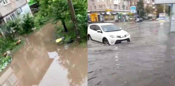 Затопленные улицы и поваленные деревья: на Кривой Рог обрушилась непогода