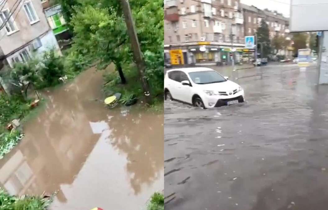 Новости Днепра про Затопленные улицы и поваленные деревья: на Кривой Рог обрушилась непогода