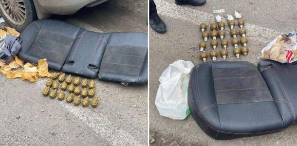 В Днепропетровской области на блокпосту остановили машину с гранатами
