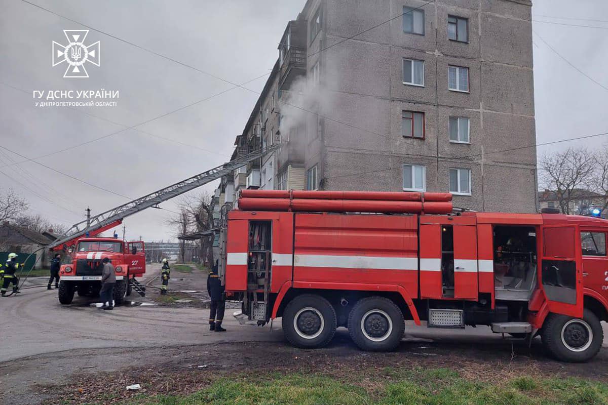 Новости Днепра про В Павлограде горела квартира в пятиэтажке