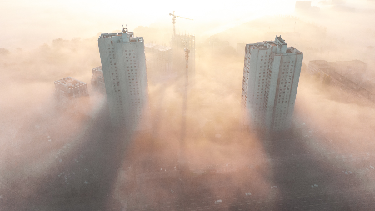 Новости Днепра про Мінімальна видимість: Дніпро затягне густим туманом