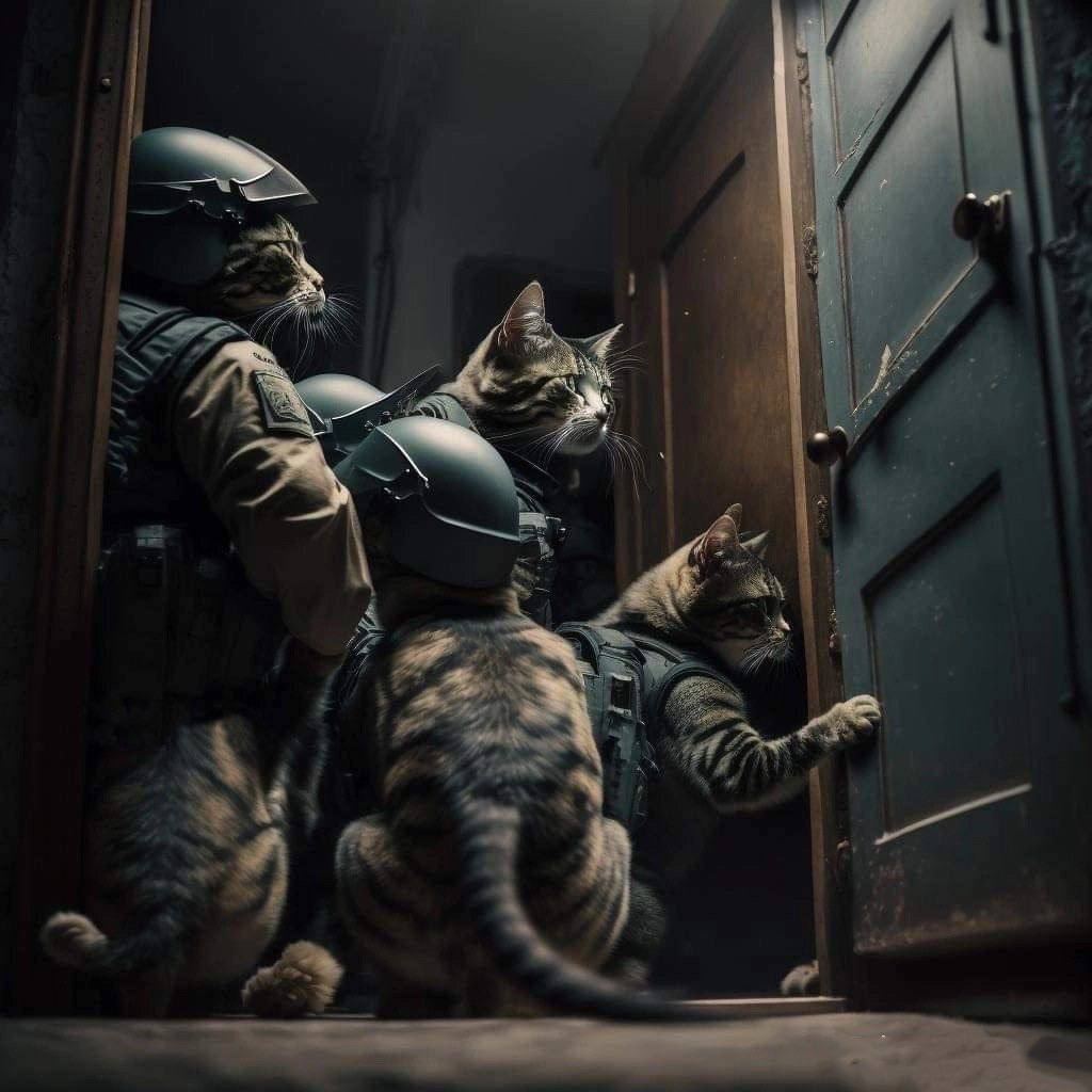 Новости Днепра про Бійці з біолабораторій ЗСУ: нейромережа Midjourney створила котів-спецназівців