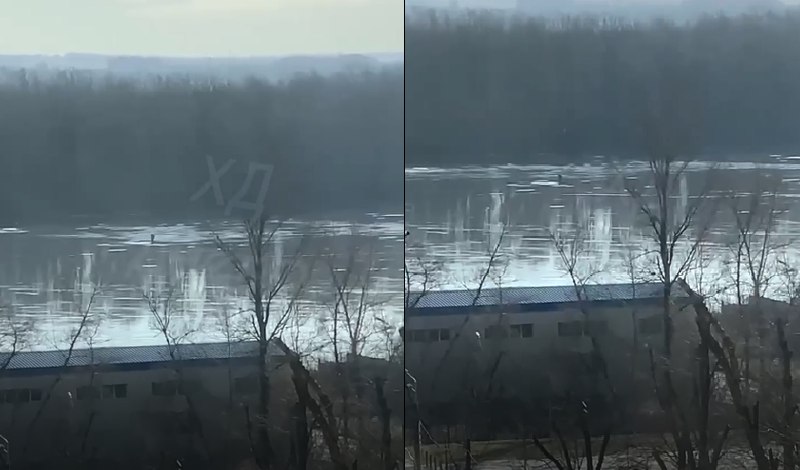 Новости Днепра про В Днепре посреди реки на льдине заметили человека (ВИДЕО)