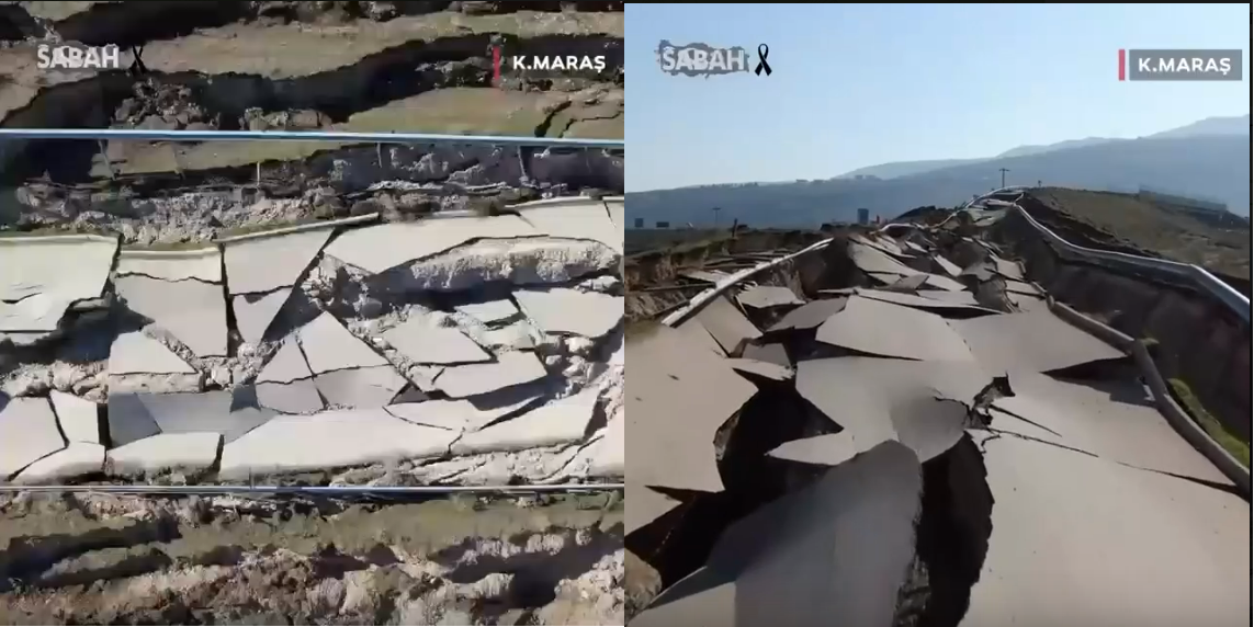 Новости Днепра про Луснули наче шкарлупа: як виглядають дороги після руйнівних землетрусів у Туреччині (ВІДЕО)