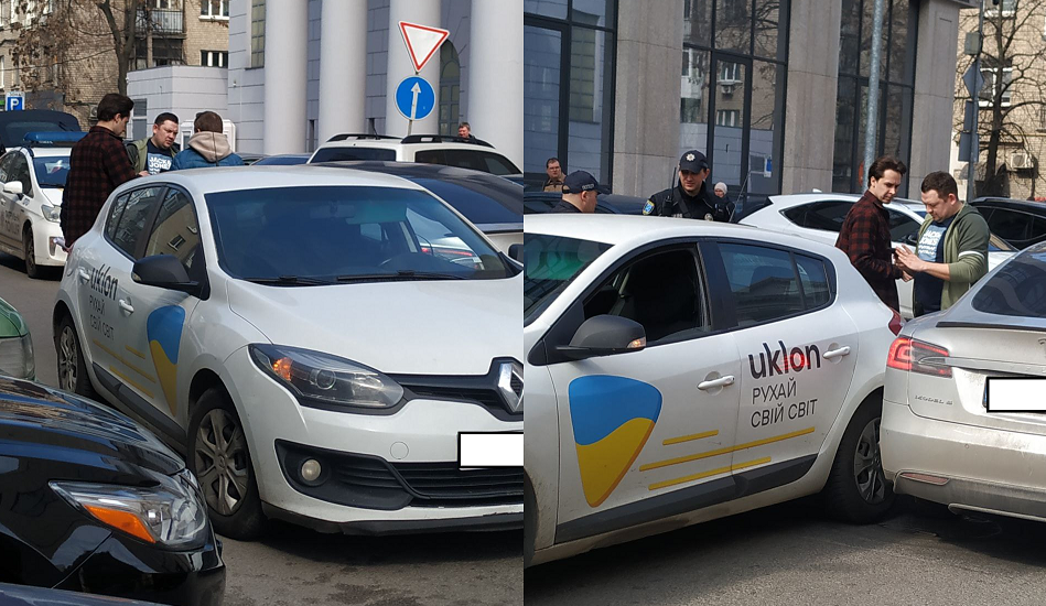 Новости Днепра про В центре Днепра столкнулись Tesla и такси: движение затруднено