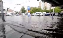 В Днепре в АТБ наводнение из-за мощного ливня, а в салонах троллейбусов стоит вода (ВИДЕО)