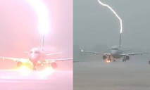 У США блискавка вдарила в пасажирський літак: моторошне відео