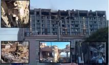 Несколькоэтажные руины: в сети показали, как выглядит крыша ЖК в Днепре, куда попал «Искандер»