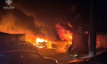 В Днепре на автостоянке произошел масштабный пожар: 8 авто уничтожено, еще 7 повреждено (ФОТО)
