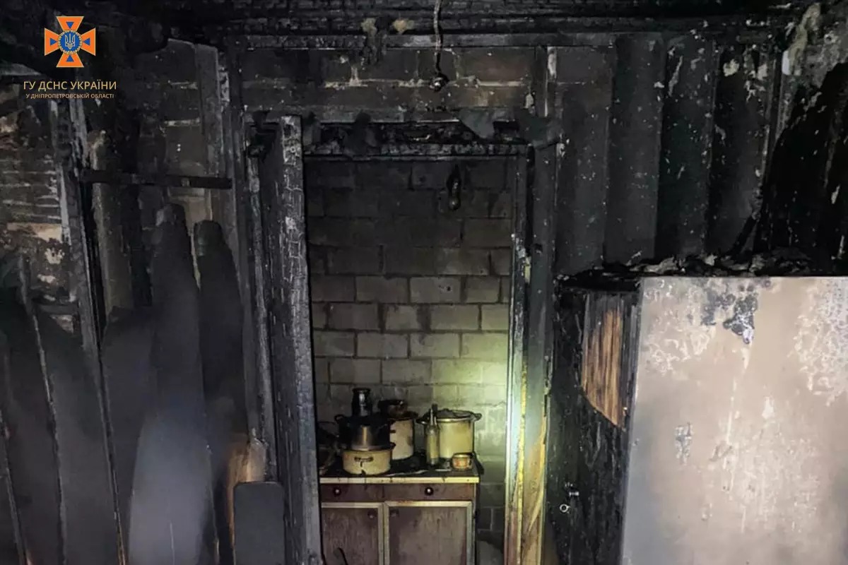Новости Днепра про На Дніпропетровщині пожежа у будинку забрала життя чоловіка