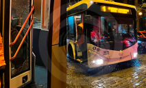 Скло летіло навсібіч: у Дніпрі розбили двері тролейбуса №1