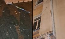 У Дніпрі на Фабра фасад будинку посипався на тротуар: постраждала жінка