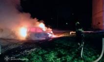У Павлограді на зупинці загорівся автомобіль: подробиці від ДСНС (ФОТО)