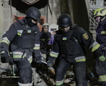 У Дніпрі завершені аварійно-рятувальні роботи: загинуло 3 людини, 24 – постраждало