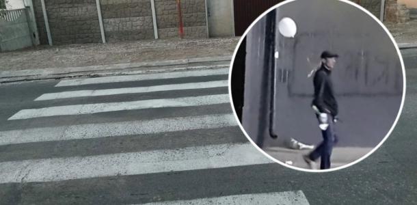 В Днепре заметили нетрезвого мужчину, который самостоятельно рисовал разметку «зебры» на дороге (ВИДЕО)