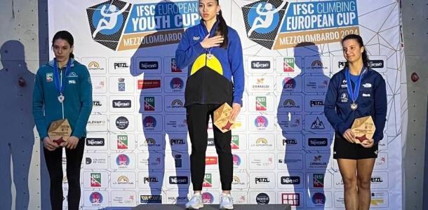 Днепрянка Дарья Ткачева победила на этапе молодежного Кубка Европы по скалолазанию