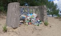 У Дніпрі популярний стихійний пляж перетворюють на сміттєзвалище