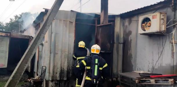 На Днепропетровщине спасатели ликвидировали возгорание гриль-бара