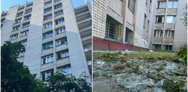 Улица засыпана стеклом: показали фото последствий ночной ракетной атаки на Днепр