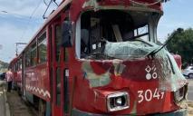 В Днепре после столкновения трамваев на проспекте Б.Хмельницкого возобновили движение транспорта